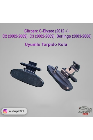 Citroen: C-elysee 2012 , C2 2002-2009 , C3 2002-2009 , Berlingo 2003-2008 Uyumlu Torpido Açma Kolu