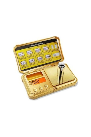 Fastbuy Altın P1834 Yüksek Hassasiyetli 200g 0.01g Mini Dijital Cep Tartısı Mutfak Takı Ölçümü Altın