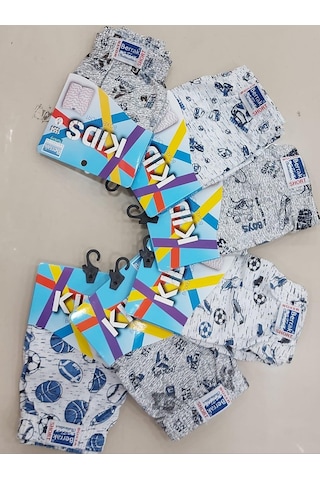 Berrak 1554 Erkek Çocuk Desenli Boxer Şort 10 Adet 001