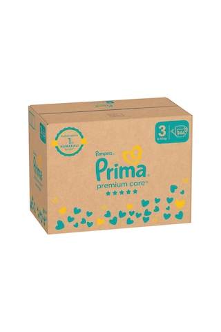 Prima Bebek Bezi Premium Care 3 Beden Aylık Fırsat Paketi 144 Adet