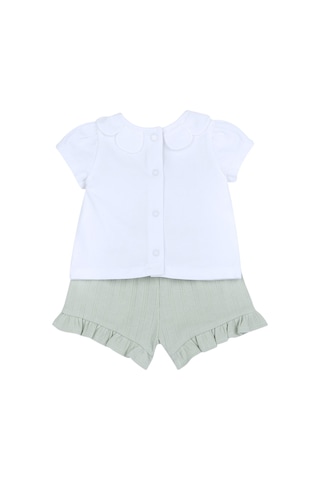 Chicco Kız Bebek Kısa Kollu Tişört Ve Şort Takımı 09101288000000 000051 Yeşil