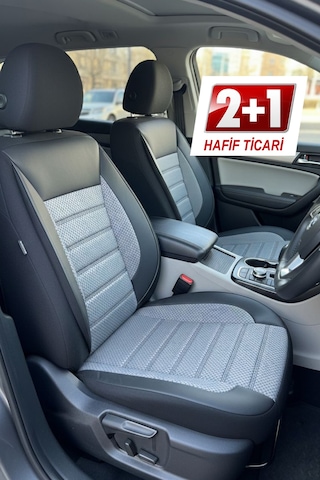 Speed Serisi Pike Kumaş Ticari 2+1 Oto Koltuk Kılıfı - Doblo-caddy-berlingo-dokker-courier-kangoo Uyumlu Füme