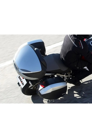 Motosiklet Sh-36w Yan Çanta Takım Beyaz Kapaklı Motor Çanta