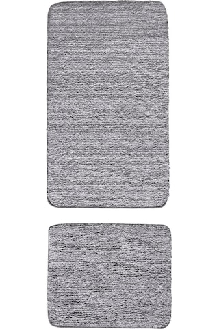 Koza Home Koza Home Segura Peluş Gri Kaydırmaz Taban Banyo Paspası Gri