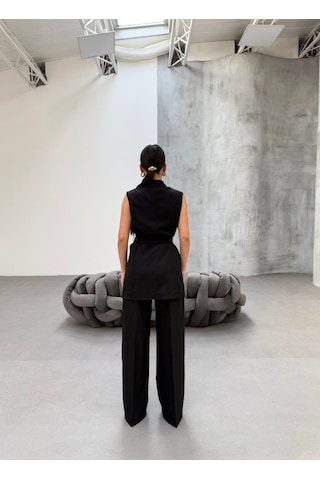 Cura Yelek Pantolon I Ki Li Takim Siyah