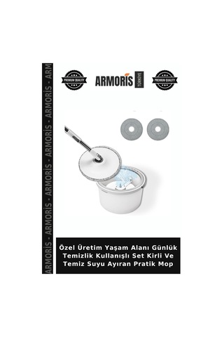 Özel Üretim Yaşam Alanı Günlük Temizlik Kullanışlı Set Kirli Ve Temiz Suyu Ayıran Pratik Mop