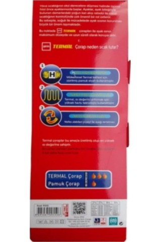 Şirin Erkek Termal Çorap 3'lü Asorti 40-45 Siyah