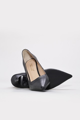 Hakiki Deri Kadın İnce Topuk Ayakkabı 215za1882 Siyah