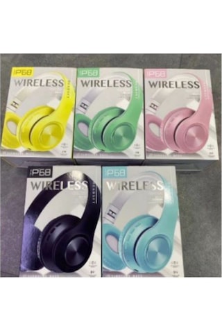 Pembe Bluetooth Kablosuz Stereo Kulaklık P68
