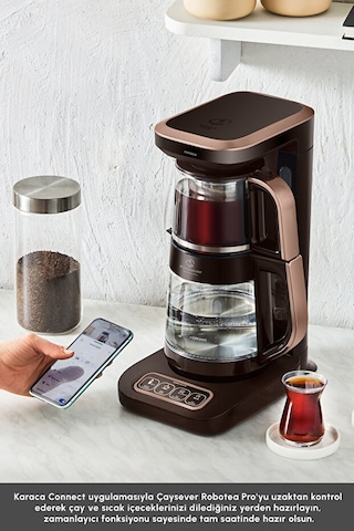 Karaca Çaysever Robotea Pro Connect 4 İn 1 Konuşan Cam Çay Makinesi
