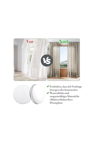 Ulzyvf Mıknatıslı Duş Perdesi Beyaz, Ağırlıklı Alt Kısım - Beyaz Beyaz