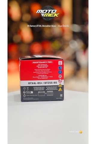 Honda Monkey 125 Today Bs Battery Btx4l-bs+/btz5s-bs Motosiklet Aküsü Ytx4l