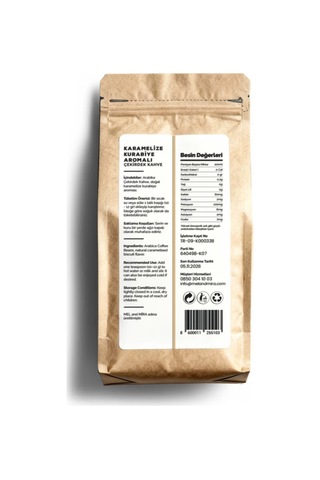 Caramelized Cookie Bean Coffee 200g, Karamelize Kurabiye Aromalı Çekirdek Kahve Çekirdek Kahve