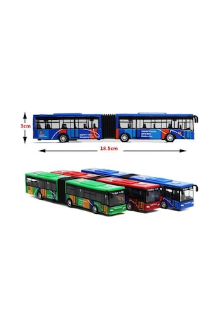 Oyuncak Körüklü Metal Otobüs Metrobüs Çek Bırak 1:48 22 Cm Büyük Model 1 Adet Diğer
