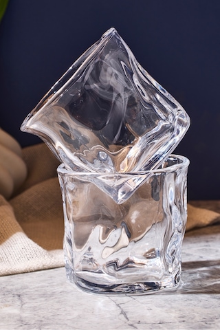 Piero 2'li Kristal Cam Bardak 200 Ml Seffaf Seffaf