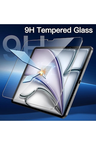Apple Uyumlu iPad Air 11 İnç 2024 Air 6.nesil Ekran Koruyucu Cam Nano Esnek