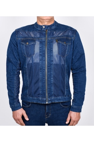 Rider Denim Riderdenim Efil File Kot Yazlık Motosiklet Montu Mavi
