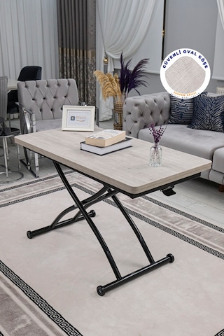 Juppo Üst Tabla Mdf Lizbon Oval Köşe Alt Siyah Dışa Kıvrım