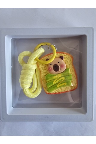 Capybara French Toast Anahtarlık Charm Sarı
