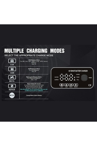 12v 6a Akıllı Motosiklet Akü Şarj Cihazı - Tam Otomatik, Taşınabilir Ve Çok Fonksiyonlu