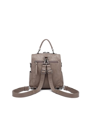 Yıkama Deri Sırt Askılı Kadın Çantası 21k Barcelona 1915 Vizon