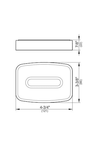 Keuco Aks. Elegance Sabunluk tezgah Üstü Cam- Krom - Keu.1165