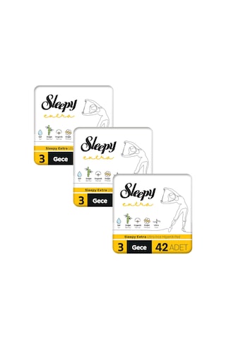 Sleepy Extra Ultra İnce Gece Hijyenik Ped 3 x 42'li