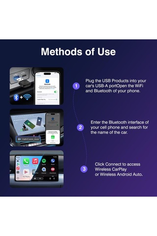 Carplay/android Otomatik Usb Mini Ultra Kablosuz Adaptörü Carplay İçin Fabrika Kablolu Ve Android Otomatik Kablol