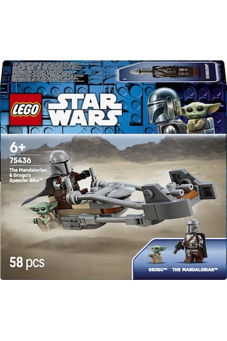 LEGO® Star Wars™ Mandalorian ve Grogu’nun Hız Motoru 75436 - 6 Yaş ve Üzeri için Minifigür İçeren Oyuncak Yapım Seti (58 Parça)
