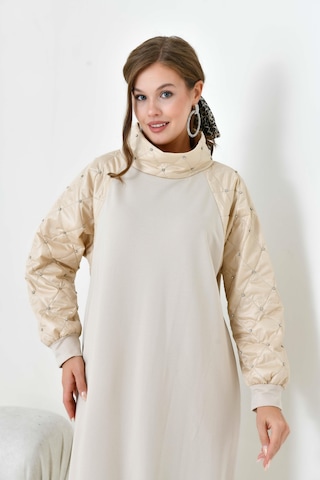 FTZ Women Ftz Kadın Kapitoneli İki İp Elbise Beige 30982 Beige Bej