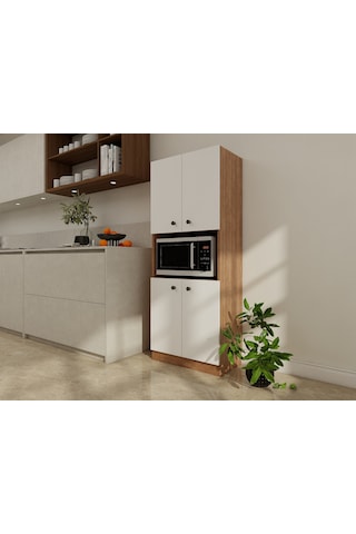 Perge Mikrodalga Dolabı Marbella Kiraz-beyaz