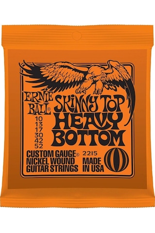 Ernie Ball P02215 Skinny Top Heavy Bottom Nickel 10-52 Elektro Gitar Teli