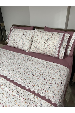 Çift Kişilik Nevresim Takımı Koyu Gülkurusu