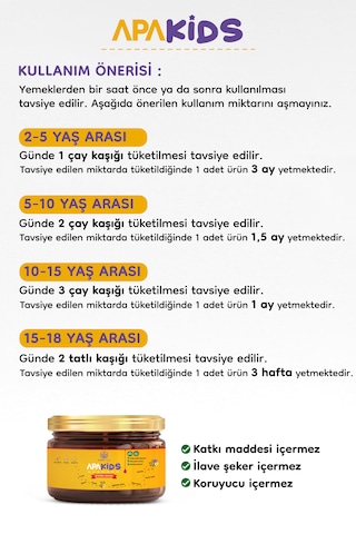 Apayrı Yaşam Çocuklara Özel Mumiyo Arı Sütü Polen Macun 300 G