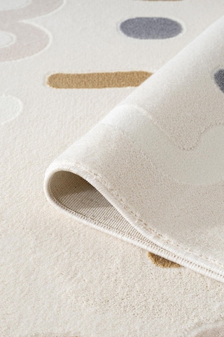 Cotto Kids Ck004r Krem Halı Renkli Şekil Desenli Kaymaz Taban Yumuşak Yıkanabilir Çocuk Odası Halısı