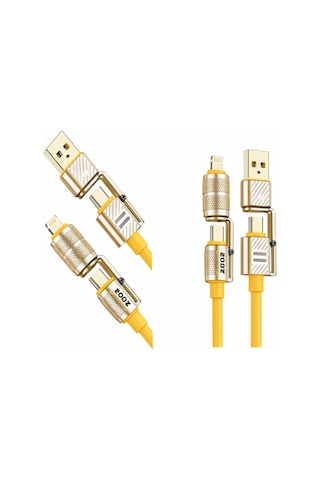 Platoon Pl-8631 4in1 Hızlı Şarj Ve Data Kablosu Type-c / Lightning / Micro Usb