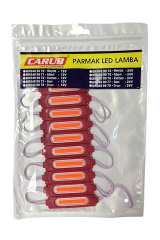 Parmak Lamba Cob Led Kırmızı 24v 10'lu Br 040 99 76