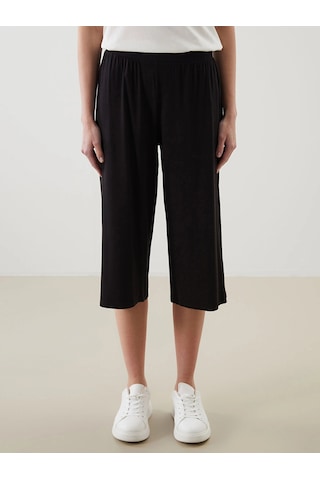 LC Waikiki Lcwaıkıkı Classic Beli Lastikli Kadın Kapri New Black