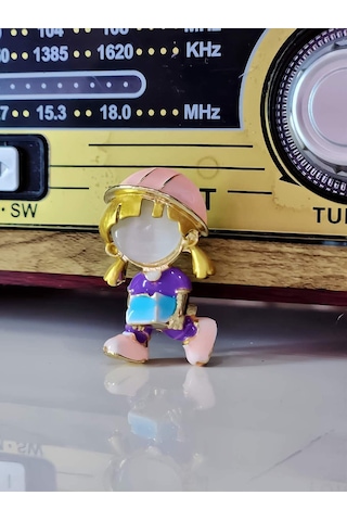 Eva Takı Store Kız Çocuğu Şapka Kitap Okul Sedefli İğne Yakası Broş Rozet
