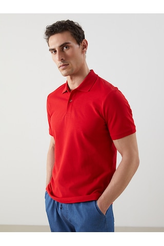 Lcwaıkıkı Classic Kırmızı Polo Yaka Kısa Kollu Pike Erkek Tişört