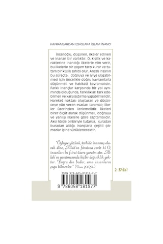 Kavramlardan Esaslara Islam Inancı