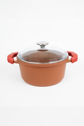Masterchef Aluminyum Döküm Derin Tencere 22 Cm Turuncu