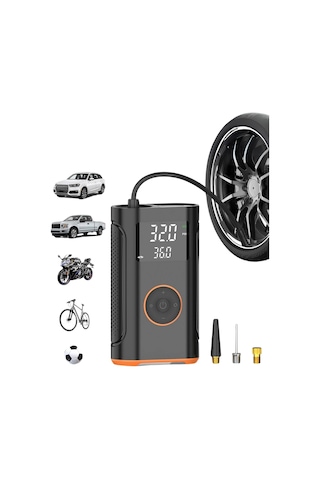Taşınabilir Şarjlı Araç Oto Lastik Şişirme Pompası Kompresör 160 Psı Powerbank Işıklı Ys02p