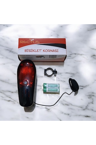Rcts-809a 8 Sesli Ve Işıklı Bisiklet Kornası Siyah