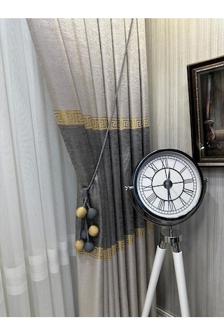 Nivemeshome Salda Gri V-2002 1/3 Sık Pileli Fon Perde Apm Gri