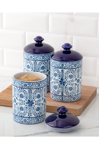 Madame Coco Papillon 3'lü Baharatlık Seti - Beyaz/mavi Bhrt00000000099x9x16 Cm-mavi/beyaz