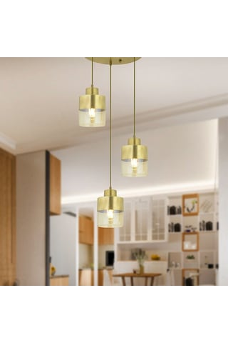 Boris 3Lü Yuvarlak Komple Eskitme Sarkıt Modern Genç Odası Mutfak Salon Avize