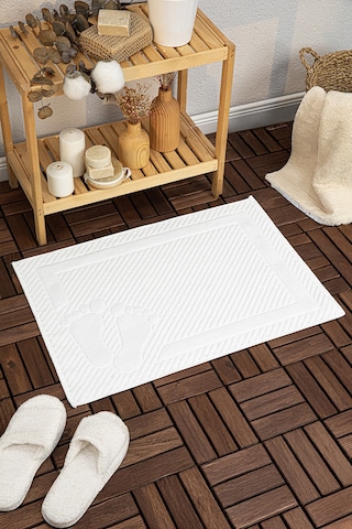 Leoline %100 Pamuk Premium Ayak Havlusu - Beyaz