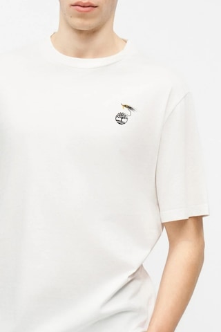 Timberland Comfortable Fit Erkek Beyaz Slogan T-shirt-15632