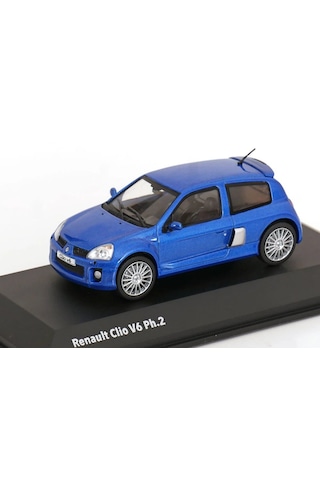 1:43 Ölçek Solido 2003 Renault Clio V6 Ph.2 Bleu Iliade Diecast Metal Minyatür Model Araba 10cm
